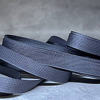 Репсова стрічка 0,9 см, колір- сірий (графіт), 5 метрів, Сірий