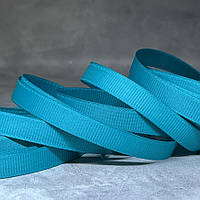 Репсова стрічка 0,9 см, колір- темно-бірюзовий, арт 014464, 5 метрів, темно-бірюзовий