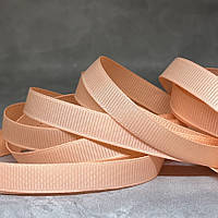 Репсова стрічка,0,9 см, колір-персик, арт 01841, 5 метрів, Персиковий