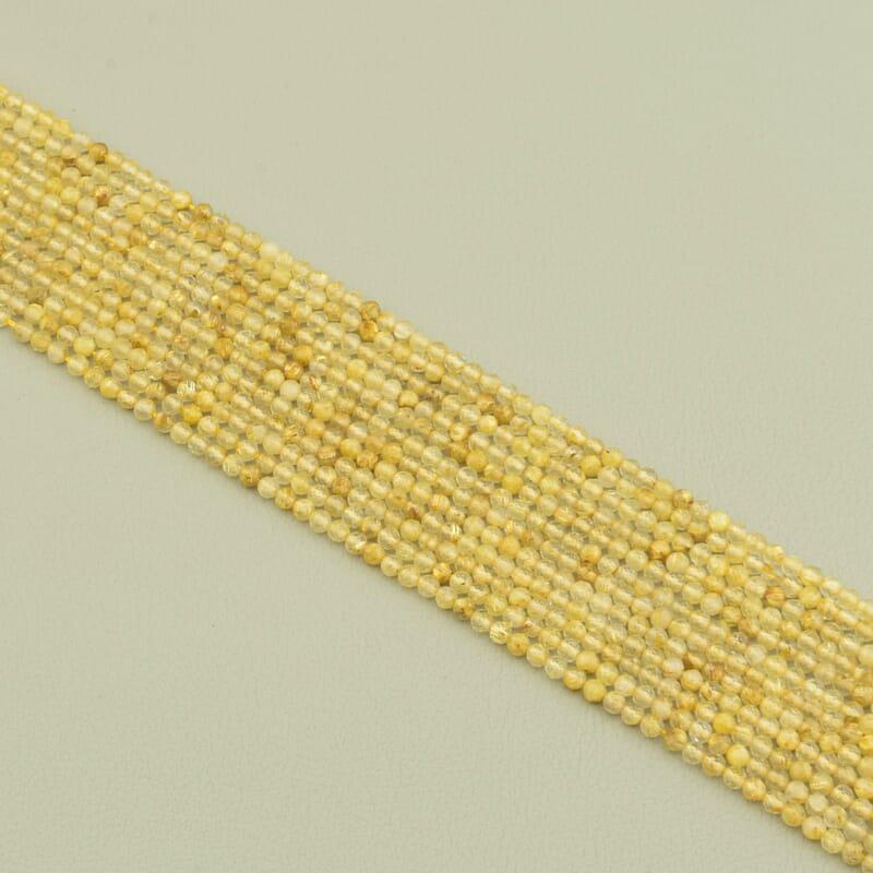 Заготівля для бус і браслетів Нитка из натурального камня з натурального каменю Волосиста 40 см 3 мм, фото 1