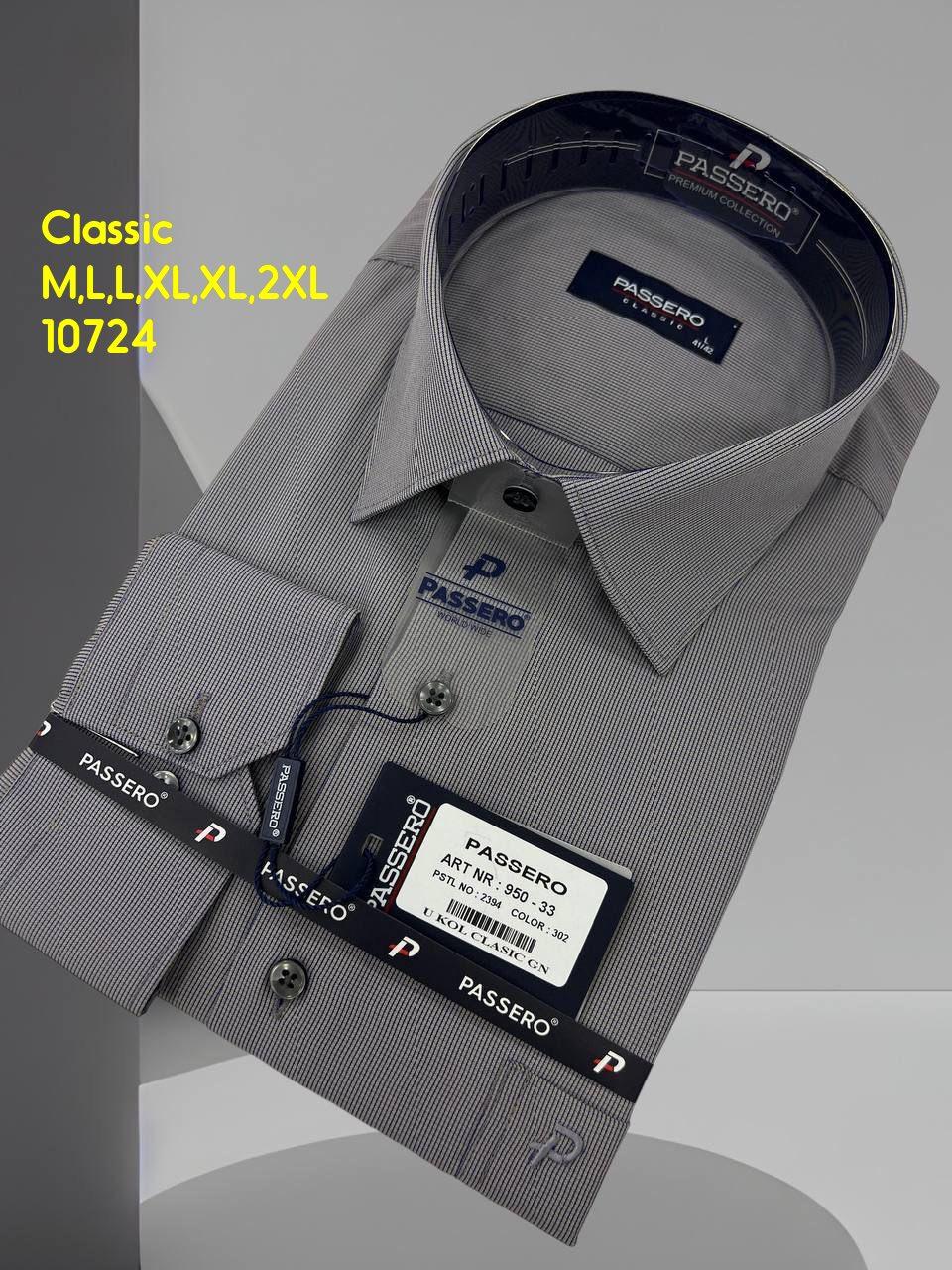 Сорочка Passero з довгим рукавом classik мілка клітка, mod 950. Color 302