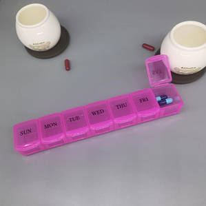 Таблетниця на 7 днів 18598 22 см рожева ID 5011840
