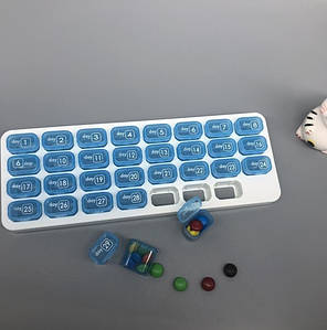 Таблетниця на 31 днів 18603 10.4х28.5 см синя ID 5011845