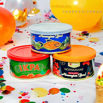 Подарунковий набір три штуки (МІКС) *Імітації червоної ікри