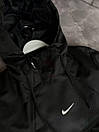 Вітровка куртка чоловіча чорна демісезонна з капюшоном Nike (Найк), фото 5