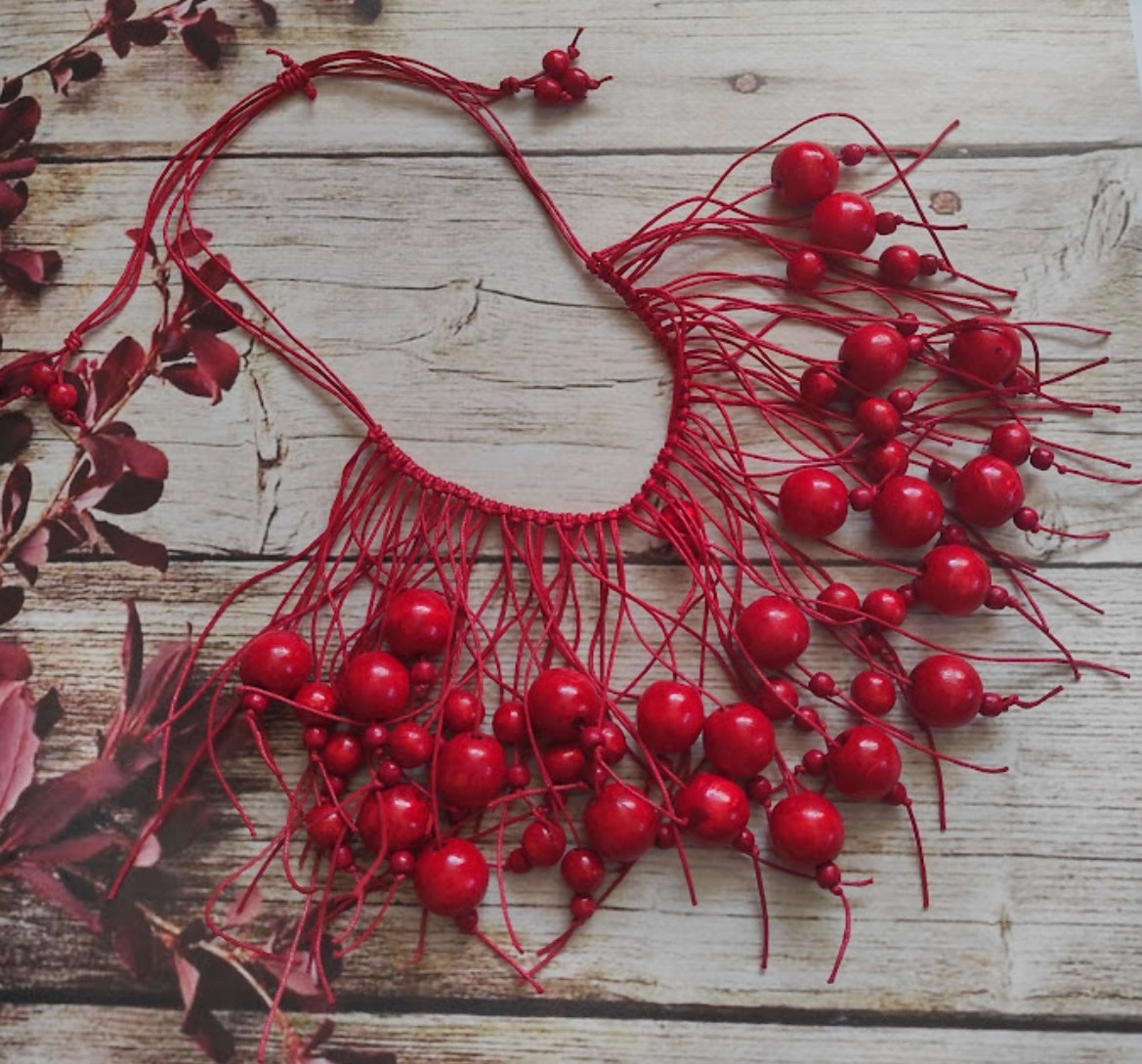 Намисто Шарм червоне, фото 1