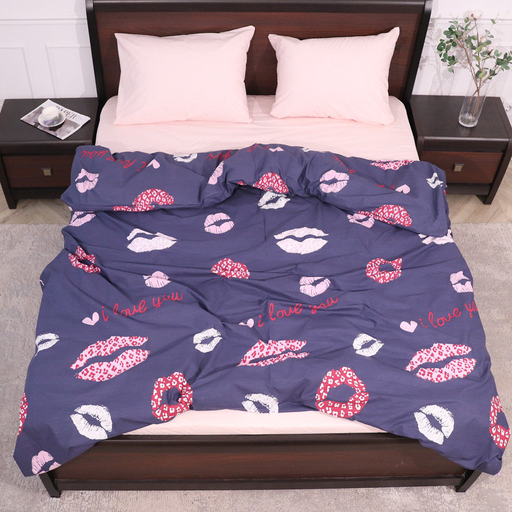 Євро максі набір постільної білизни романтика 200*220 з Бязі Gold комбінований двоколірний, Черешенька