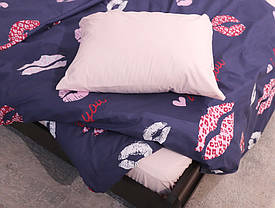 Євро максі набір постільної білизни романтика 200*220 з Бязі Gold комбінований двоколірний, Черешенька, фото 3