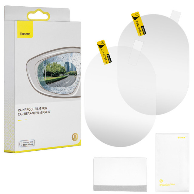 Пленка антидождь Baseus для автозеркал 2 шт 135*95 мм Пленка антидождь Baseus для автозеркал 2 шт 135*95 мм