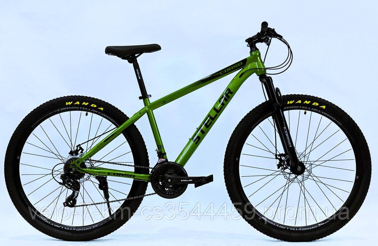 Велосипед спортивний Corso 29" дюймів Stellar TL-29800 (1) стальна рама 17'', обладнання Saiguan 21 швидкість, зібраний на 75%
