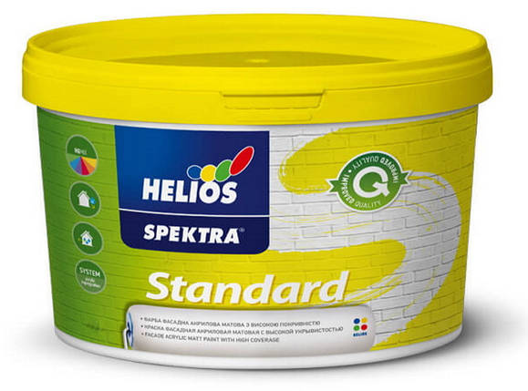 Фасадна акрилова фарба HELIOS SPEKTRA Standard, В3 (прозора), 1,86л, фото 1