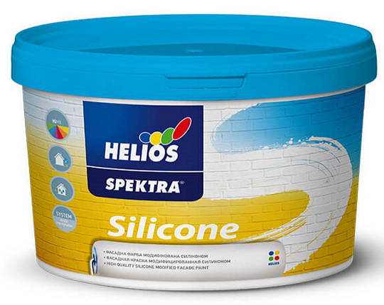 Фасадна силіконова фарба HELIOS SPEKTRA Silicone, В3 (прозора), 1,86л, фото 1