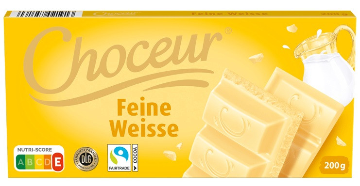 Шоколад Білий Choceur Feine Weisse 200 г Німеччина