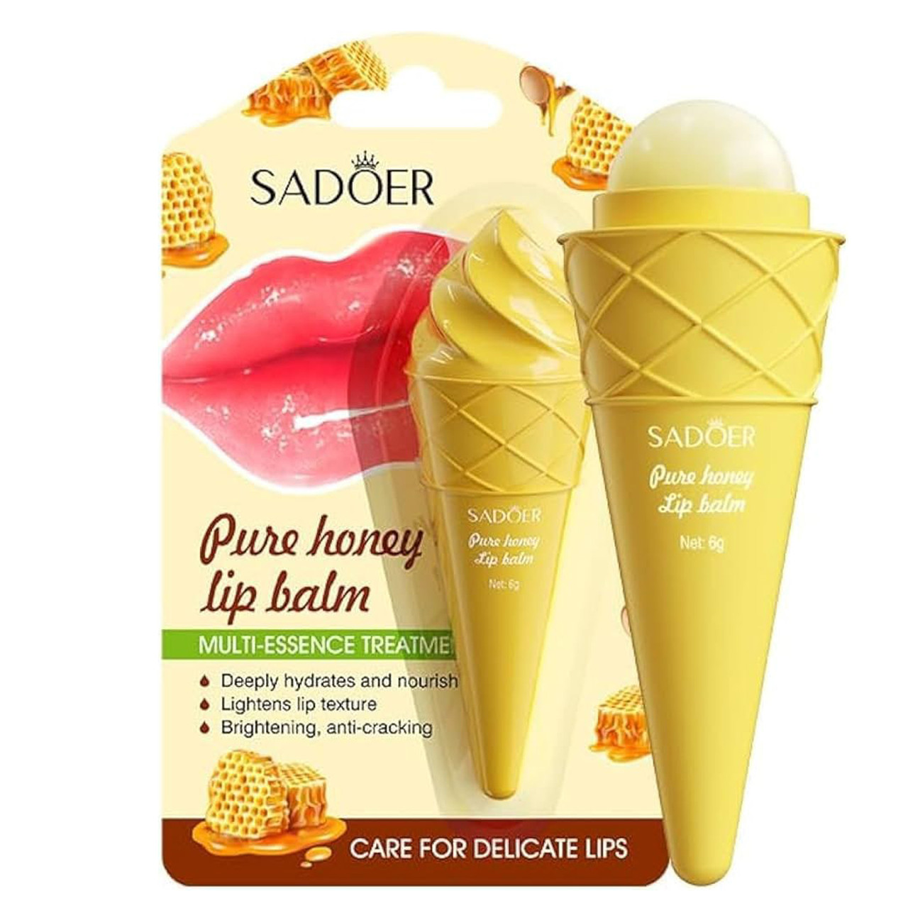 Бальзам для губ SADOER Pure Honey зволожувальний 6 г