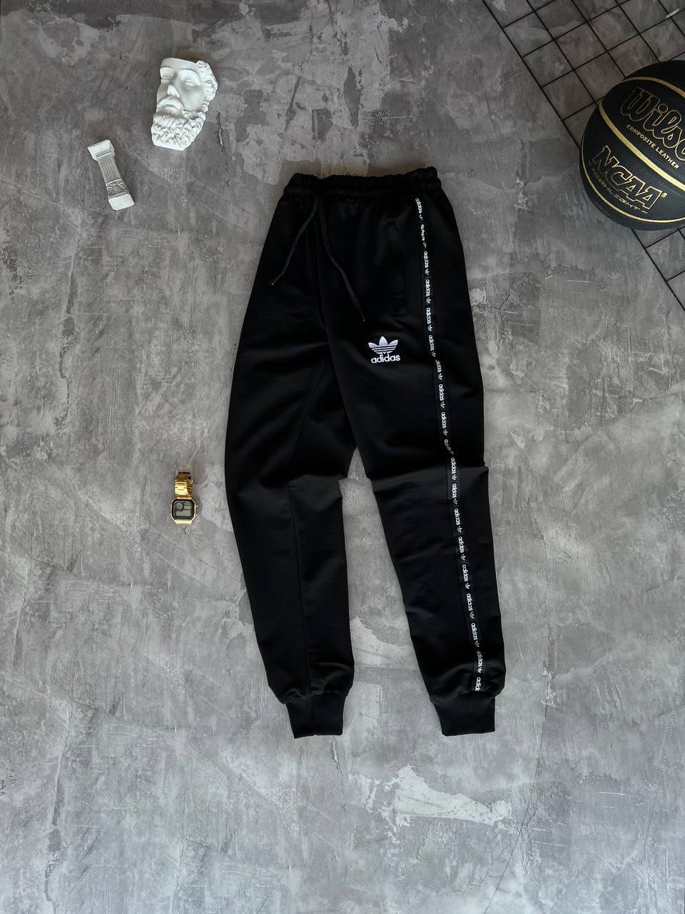 Спортивні штани чоловічі чорні весна-осінь Adidas (Адідас)