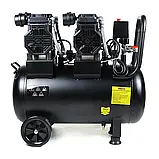 Компресор чотирициліндровий безмасляний OFE-50 2х1.5кВт 475л/хв 8бар 50л (2 крана) APRO, фото 3