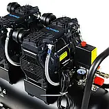 Компресор чотирициліндровий безмасляний OFE-50 2х1.5кВт 475л/хв 8бар 50л (2 крана) APRO, фото 4