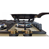 Комплект побутової техніки в бежевому кольорі retro, газова варильна поверхня та мікрохвильова піч Luxor Німеччина, фото 9