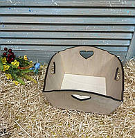 Заготівля Цукерниця New 20,5х20,5 см, з 4-ма сердечками