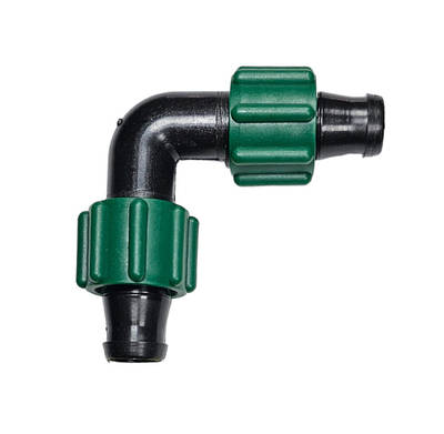 Коліно для крапельної стрічки 16 х 16 мм, затискне, Irritec (Італія)