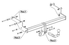 Фаркоп  Renault Logan (седан 2013-2020) (Фаркоп Рено Логан) Автопристрій