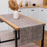 Скатертина-доріжка (ранер) "Мармур сірий" 180х47см