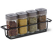 Набір для приправ Fissman на підставці 4x100мл 5 предметів (6427)