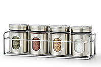 Набір для приправ Fissman на підставці 4x80мл 5 предметів (6429)