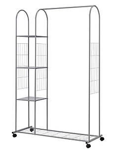 Вішалка стійка для одягу з полицями (106x43x170 см)