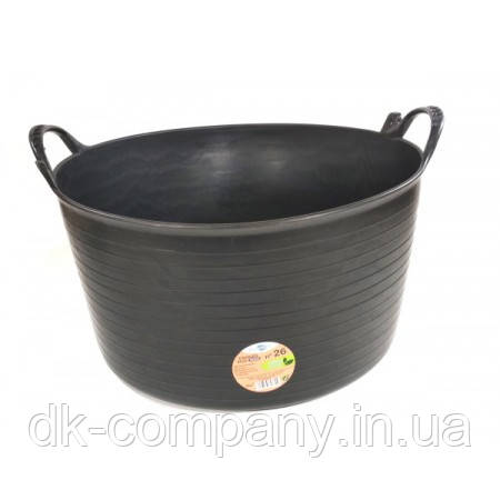 Корзина-кошик пластик Іспанія №26 чорна низька, фото 1