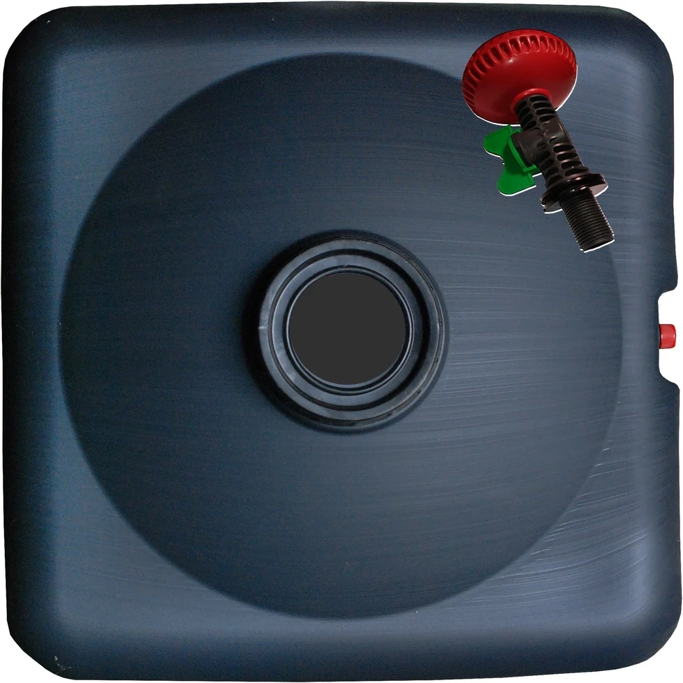 Душ 150л /88*88*38  /3-х шар/ чорний