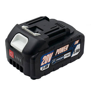Акумуляторна батарея PROFI-TEC PT2050DG POWERLine (20 В / 5.0 Аг, високострумова, з індикатором), фото 1