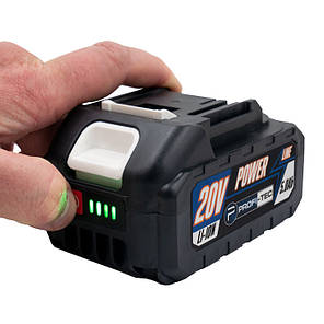 Акумуляторна батарея PROFI-TEC PT2050DG POWERLine (20 В / 5.0 Аг, високострумова, з індикатором), фото 2