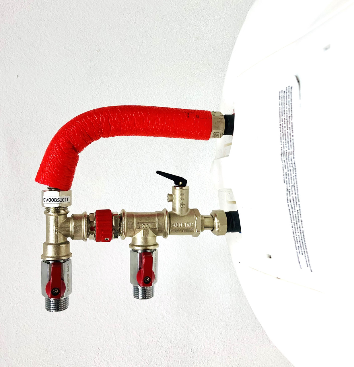 Комплект підключення 10.2 MONO Boiler Series універсальний гнучкий м/ось 80-130 мм (клапан) 1/2" KVANT