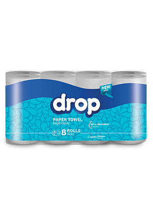 Паперовий рушник DROP 8рул/пач 2-шаровий, фото 1