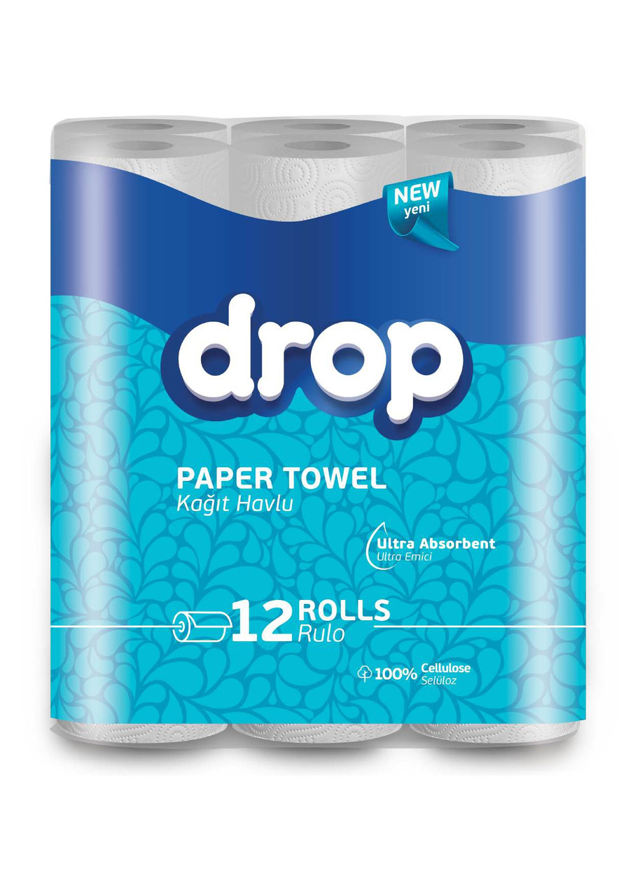 Паперовий рушник DROP 12рул/пач 2-шаровий,