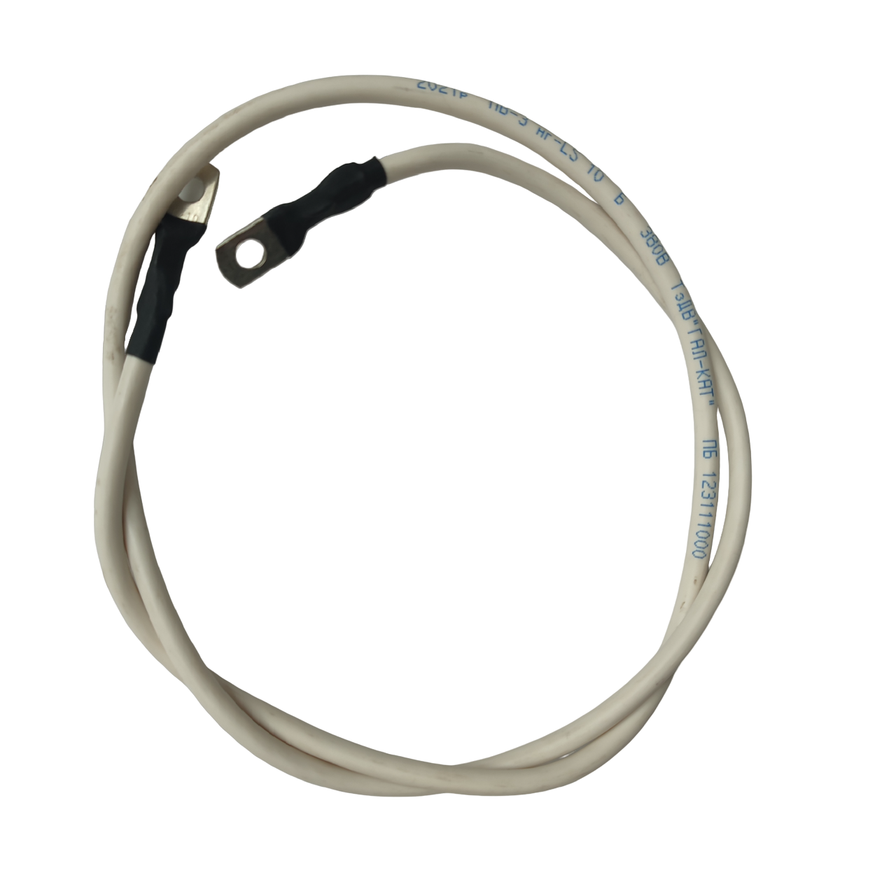 Кабель для з'єднання АКБ перетин 10мм2, 8AWG довжина 100см, мідний провід ПВ-3 з клемами під болт Ду М6 мідно-луджені