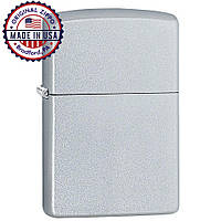Запальничка Zippo 205 Satin Chrome – оригінальна бензинова запальничка Zippo (можливе гравіювання)