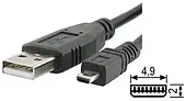 Кабель USB для фотоапарата Sony Cybershot DSC-H, H400, H300, H200, H100, H90, S650, S700, S5000, S750, S950