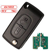 Викидний ключ 2 кнопки для Peugeot 433Mhz chip id46