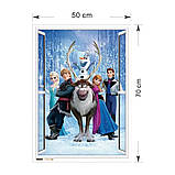 Вінілова наклейка «Холодне серце» , для дитячої кімнати для хлопчиків і дівчаток дитяча самоклейка 50х70 см, фото 2