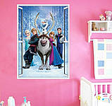 Вінілова наклейка «Холодне серце» , для дитячої кімнати для хлопчиків і дівчаток дитяча самоклейка 50х70 см, фото 3