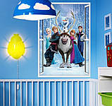 Вінілова наклейка «Холодне серце» , для дитячої кімнати для хлопчиків і дівчаток дитяча самоклейка 50х70 см, фото 4