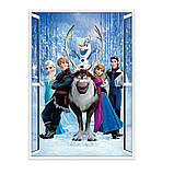 Вінілова наклейка «Холодне серце» , для дитячої кімнати для хлопчиків і дівчаток дитяча самоклейка 50х70 см, фото 5