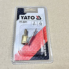 Наконечник до ніпеля колеса зі з'єднанням до шланга YATO: Ø=6 мм [50/300]. YT-2371