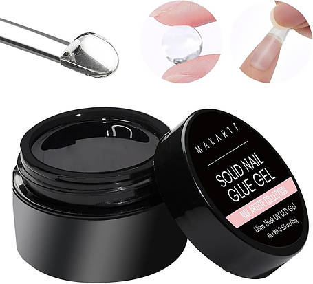 Makartt Solid Nail Glue Gel, Nail Tips Glue Gel, Nail Rhinestone Glue Gel, False Nail Glue, Strong Nail Glue д, фото 1