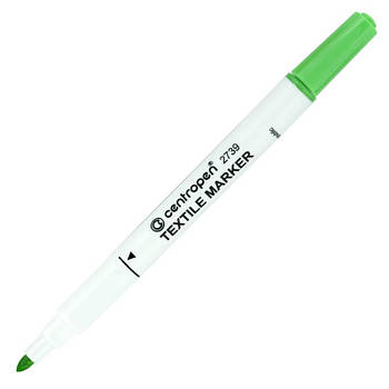 Маркер Centropen Textile для тканини 2 мм 2739*_Жовто-зелений