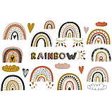 Набір наліпок «Веселки» вінілові для дитячої кімнати на стіну для хлопчиків і дівчаток 30х80 см, фото 4