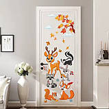 Набір вінілових наліпок "Бембі та друзі" інтер'єрні для дитячої кімнати на стіну два полотна по 30х90 см, фото 6