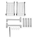 Етажерка на коліщатках, двоярусна полиця для зберігання, універсальний органайзер для ванної, кухні, офісу, розмір 48×36×59 см, фото 3